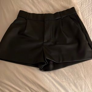 Zara leather shorts